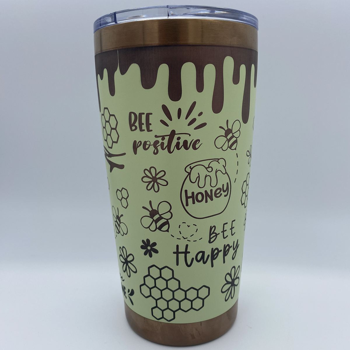 Bee Happy Engraved Tumbler