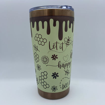 Bee Happy Engraved Tumbler