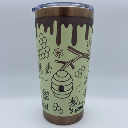 Bee Happy Engraved Tumbler