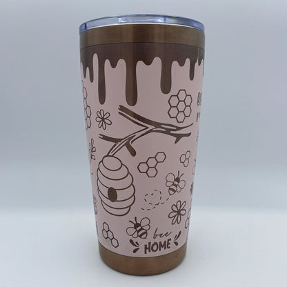 Bee Happy Engraved Tumbler