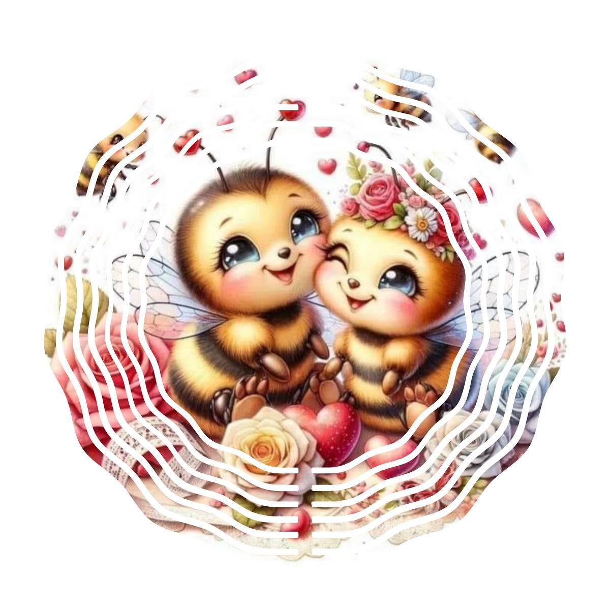 Adorable Loving Bee Couple Wind Spinner - Kimmie's Creations L.L.C.