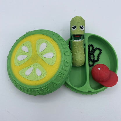 Tickles the Pickle - Articulated 3D Printed Fidget Toy & Keychain