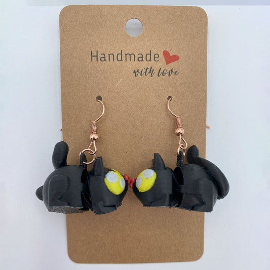 Black Cat articulated Earring Set