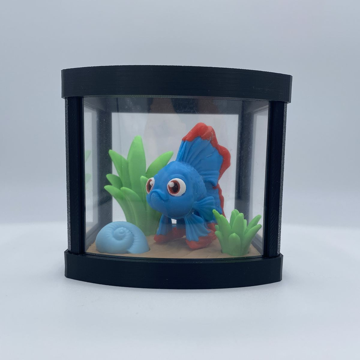 Betta fish aquarium 3D printed diorama