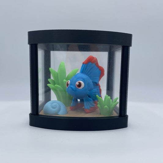 Betta fish aquarium 3D printed diorama