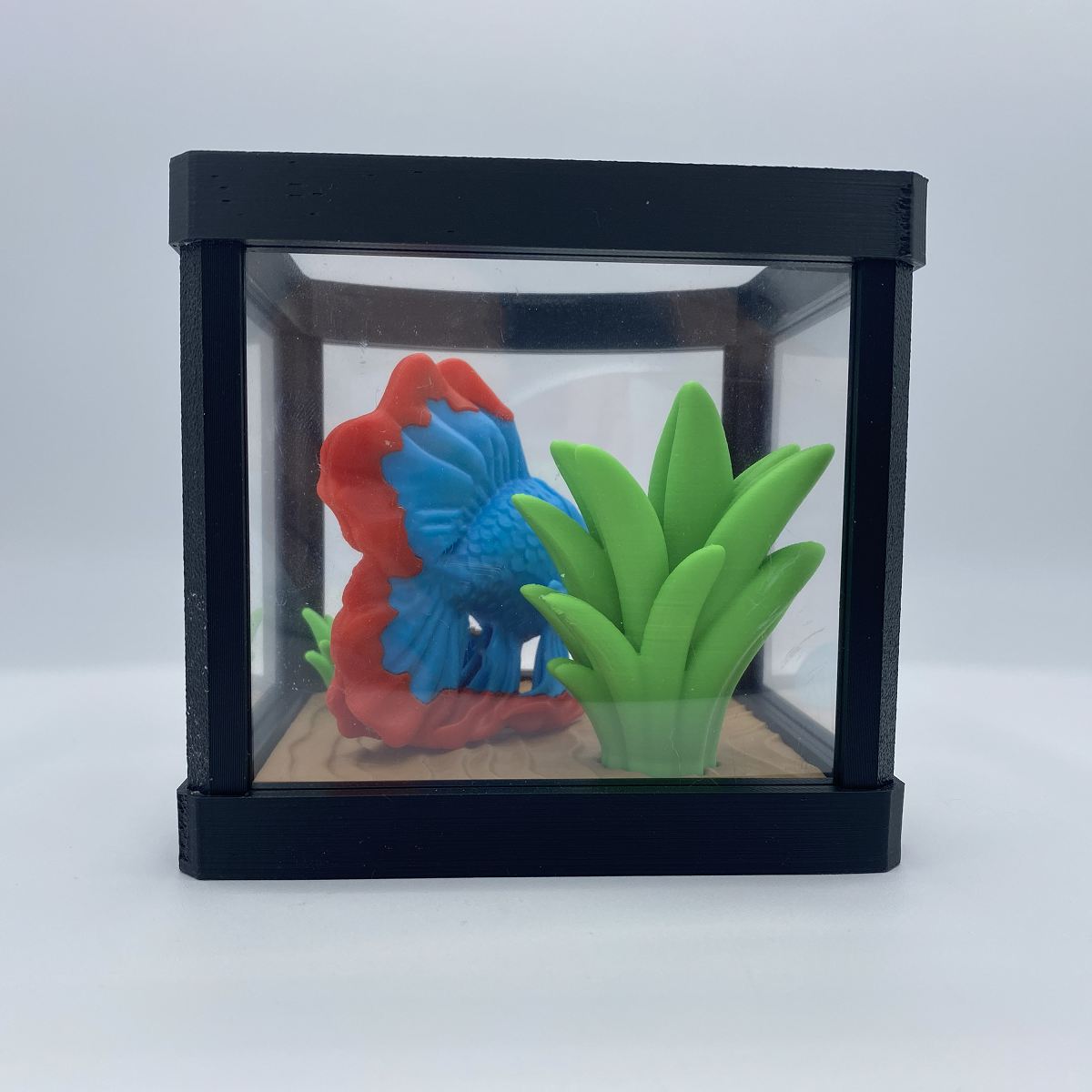 Betta fish aquarium 3D printed diorama
