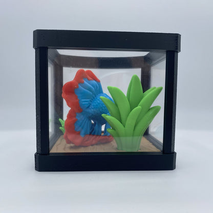 Betta fish aquarium 3D printed diorama
