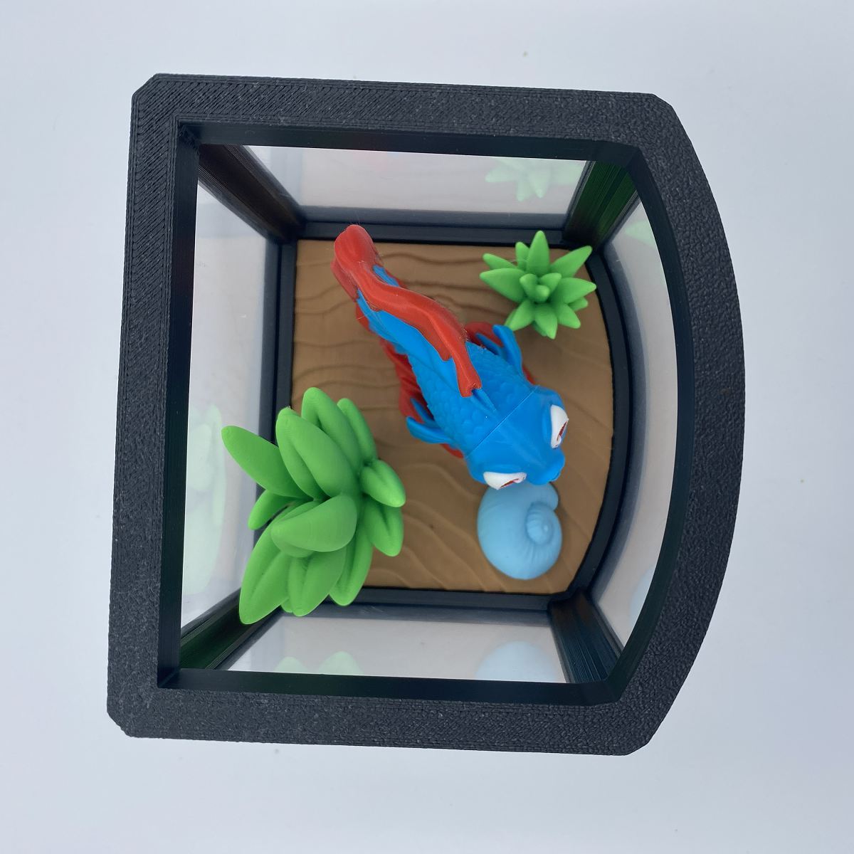 Betta fish aquarium 3D printed diorama