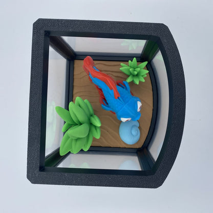Betta fish aquarium 3D printed diorama