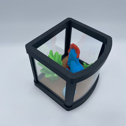 Betta fish aquarium 3D printed diorama