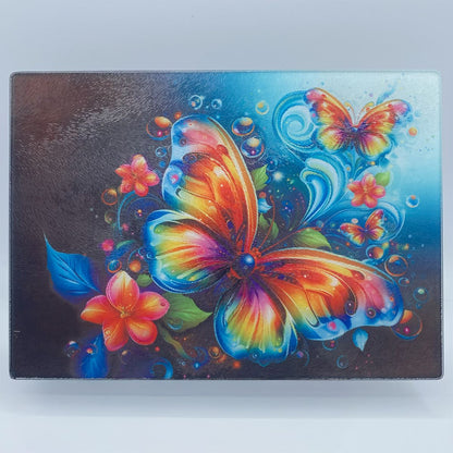 Vibrant Colorful Butterflies Cutting Board