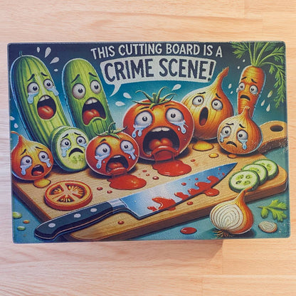 Kitchen Crime Scene Cutting Board - utensil