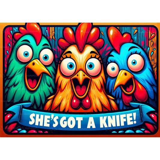 She's Got A Knife Cutting Board