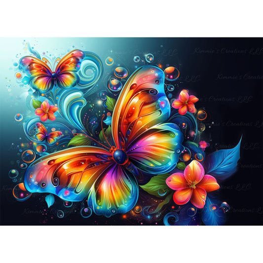 Vibrant Colorful Butterflies Cutting Board
