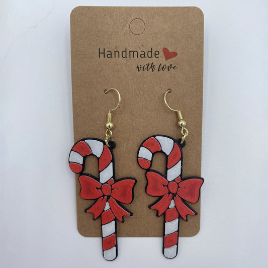 Candy Cane Earring Set