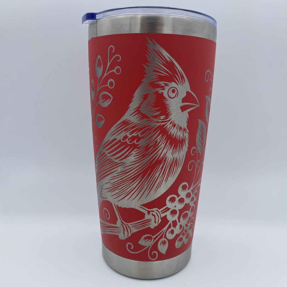 Cardinal on a Branch Engraved Tumbler
