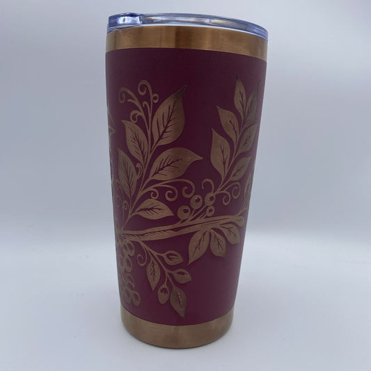 Cardinal on a Branch Engraved Tumbler