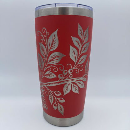 Cardinal on a Branch Engraved Tumbler