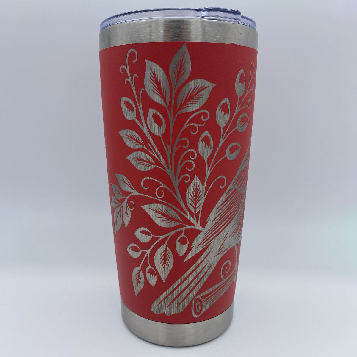 Cardinal on a Branch Engraved Tumbler