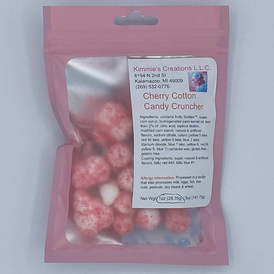 Cherry Cotton Candy Cruncher - 1 oz - freeze-dried candy
