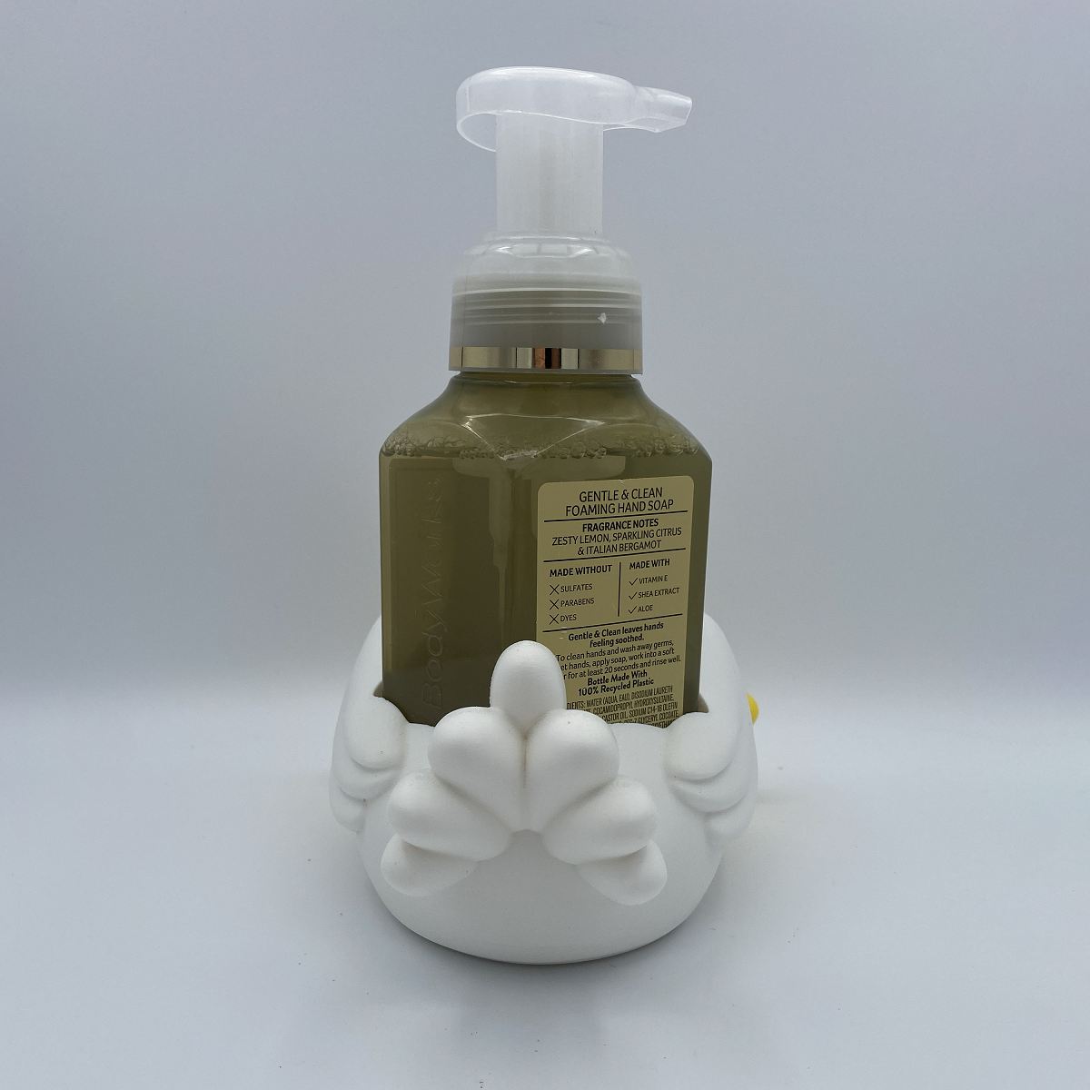 Back view of chicken 3D printed soap holder