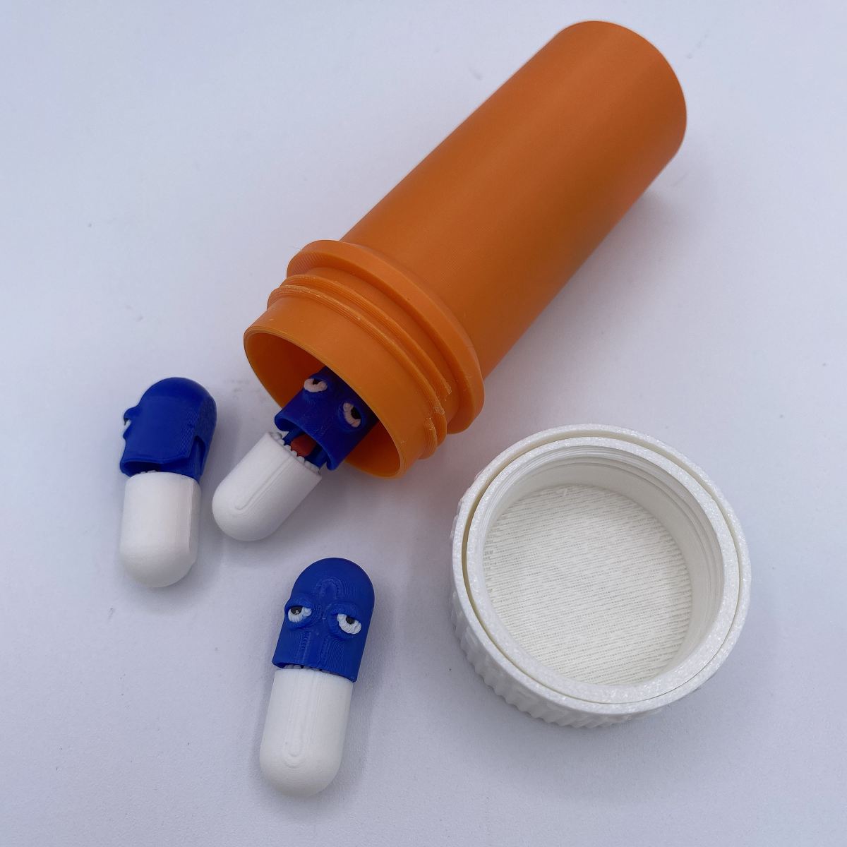 3D printed Chill Pills prescription bottle set