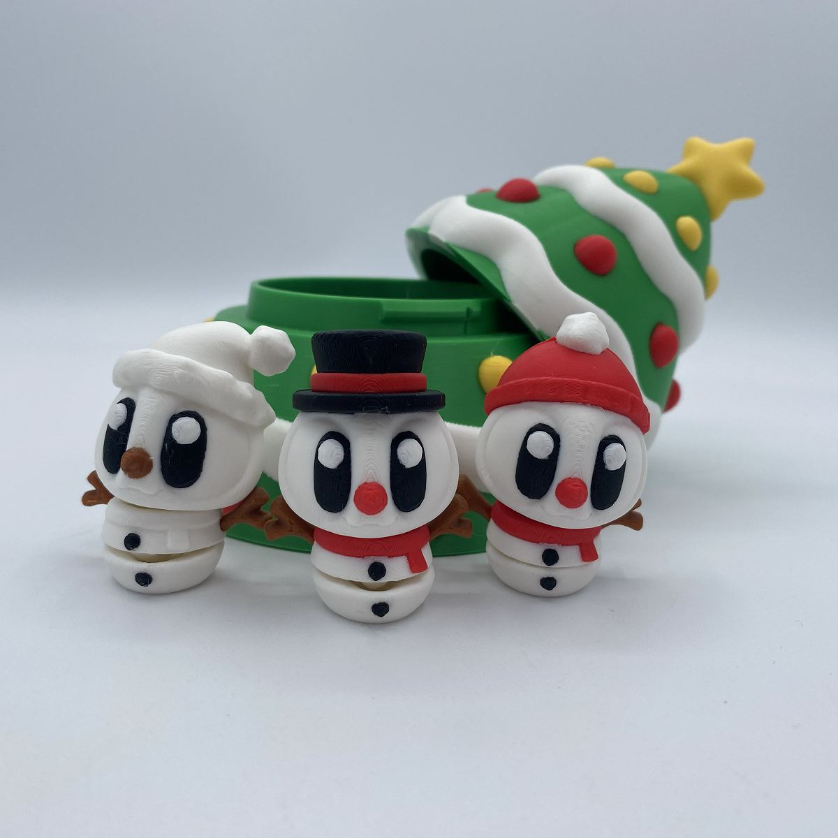 Christmas Tree and Snowmen 3D printed playset