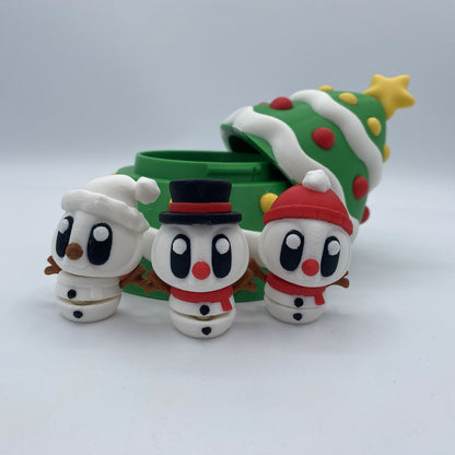 Christmas Tree and Snowmen 3D printed playset