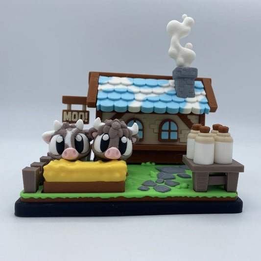 Highland Cow Country Estate 3D printed playset