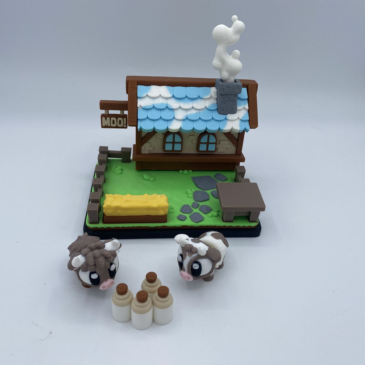 Highland Cow Country Estate 3D printed playset