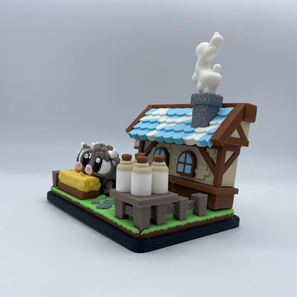 Highland cow country estate playset shown from another angle