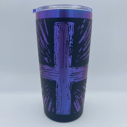 Cross Engraved Tumbler