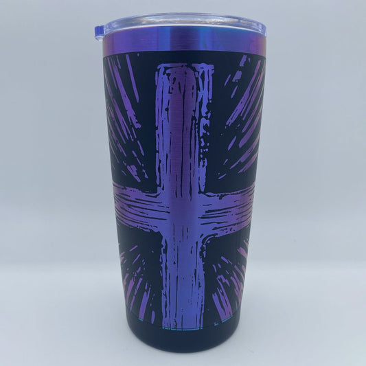 Cross Engraved Tumbler