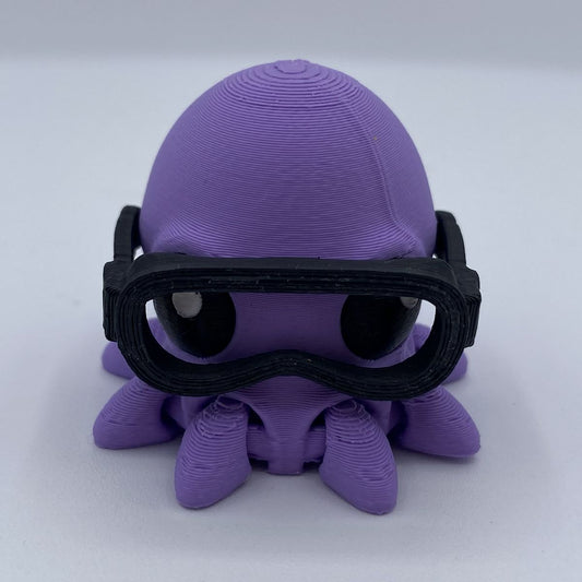 Deep Diver Octopus Articulated 3D Printed Toy / Keychain