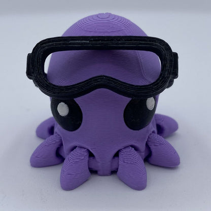 Deep Diver Octopus Articulated 3D Printed Toy / Keychain