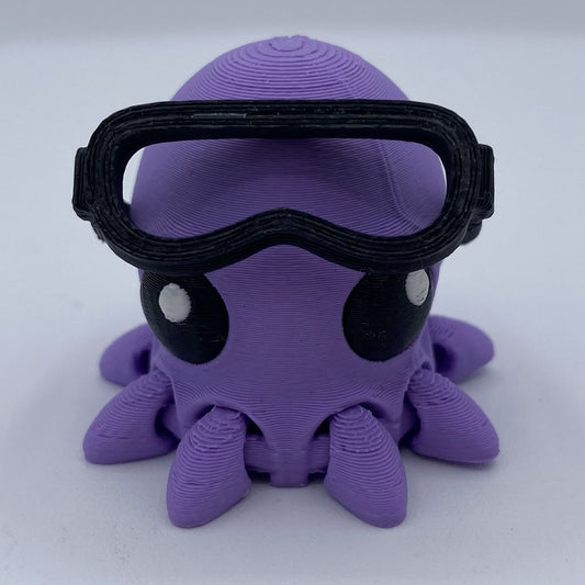 Deep Diver Octopus Articulated 3D Printed Toy / Keychain