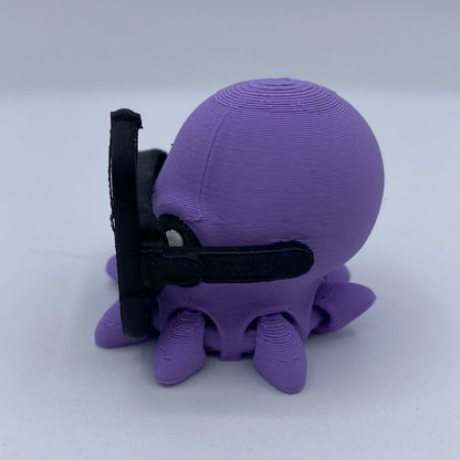 Deep Diver Octopus Articulated 3D Printed Toy / Keychain