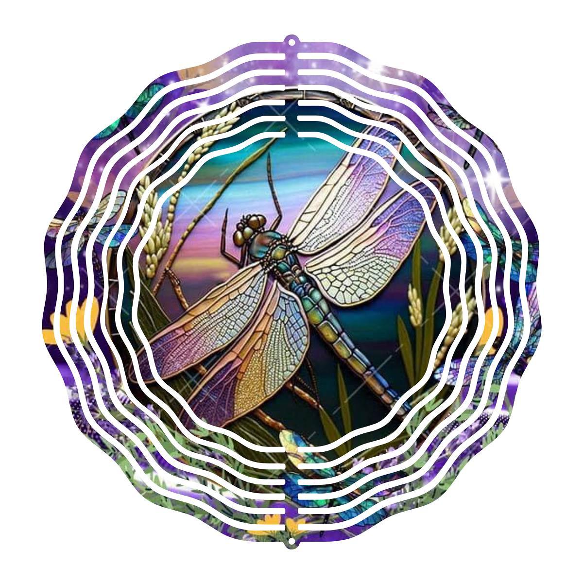 Enchanting Encounters: A Dragonfly's Whimsical Tale of Twilight Wonders - a Wind Spinner - Kimmie's Creations L.L.C.