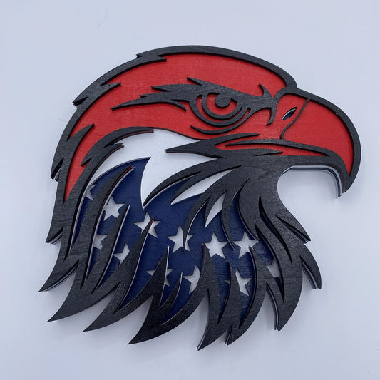 Patriotic Eagle Head Decorative Display