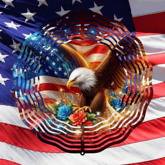 Eagle-Inspired Wind Spinner: A Patriotic Delight - wind spinner
