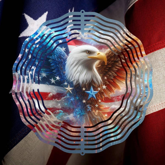 Captivating Eagle Wind Spinner: Patriotic Beauty - wind spinner