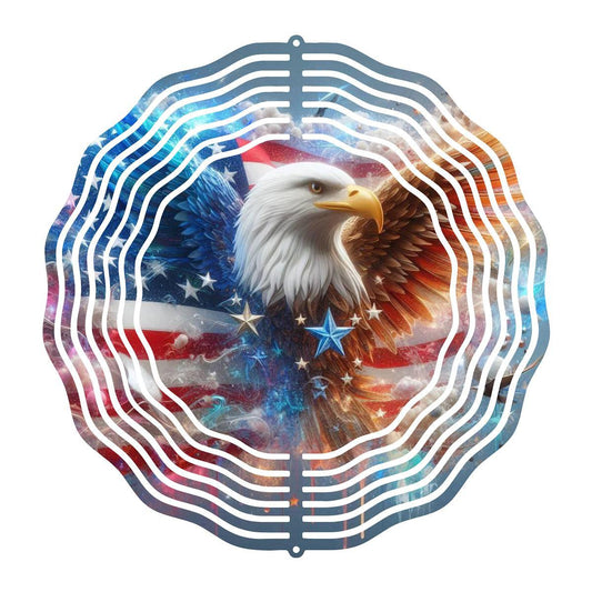 Captivating Eagle Wind Spinner: Patriotic Beauty - wind spinner