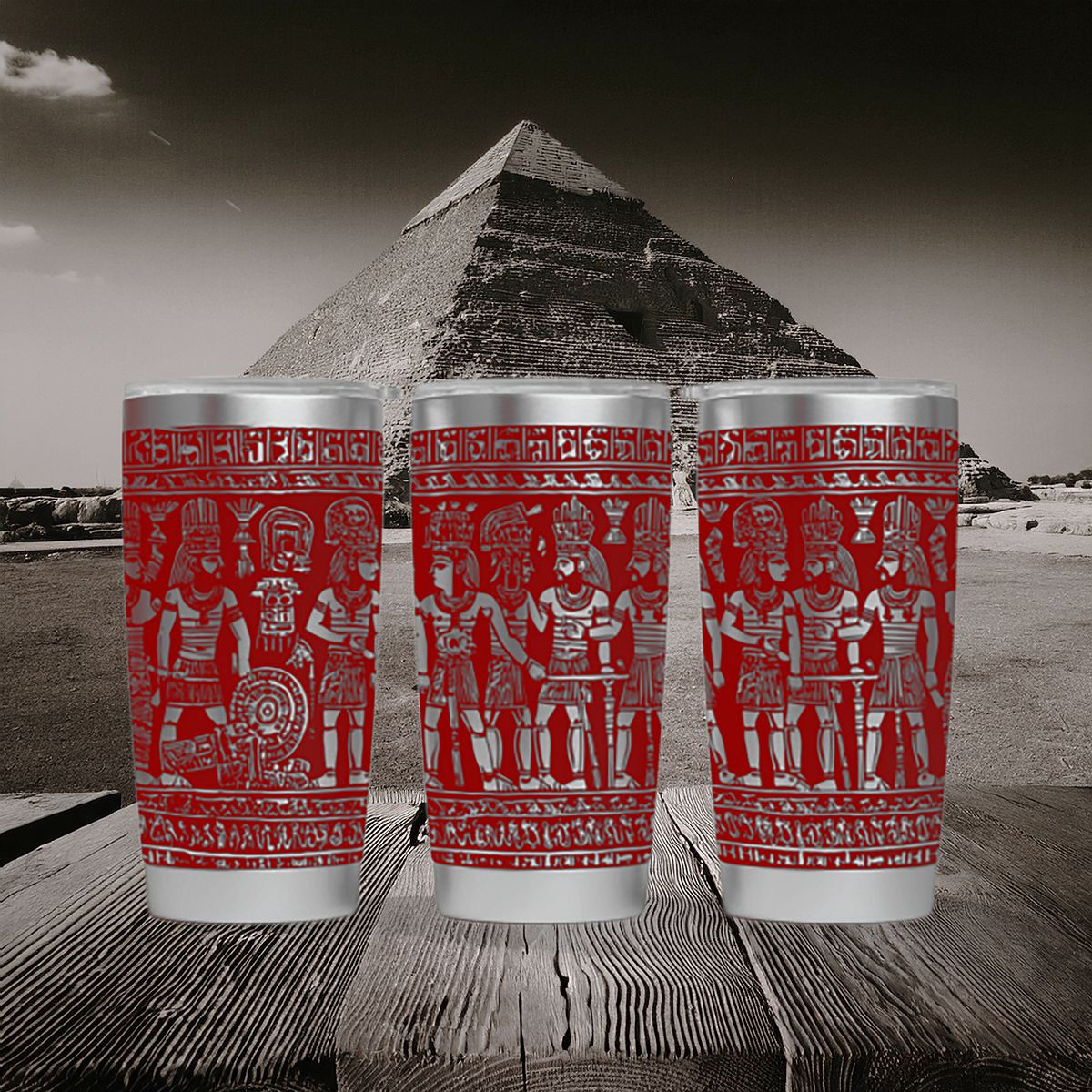 Egyptian Hittites Engraved Tumbler