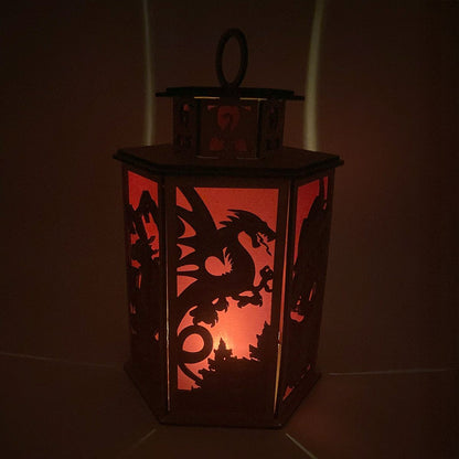 Mythical Dragon Cupola design flameless candle Lantern