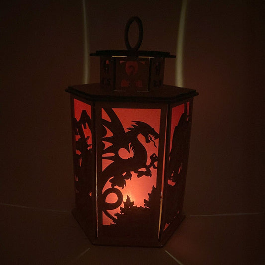 Mythical Dragon Cupola design flameless candle Lantern