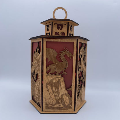 Mythical Dragon Cupola design flameless candle Lantern