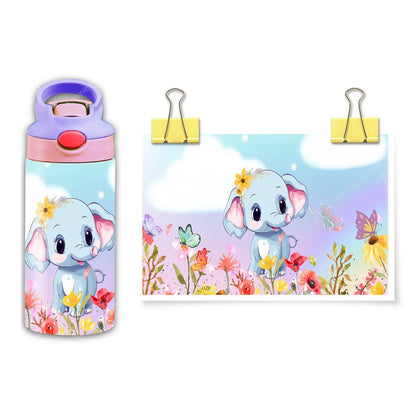 Cute Baby Elephant Steals Hearts - a 12 oz Flip Top - flip top