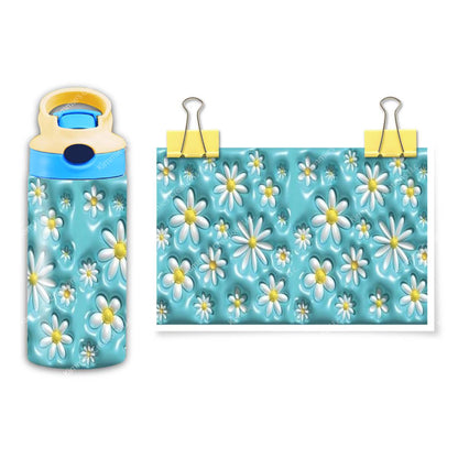 Blooming Joy: Daisies Embrace Childhood - a 12 oz Flip Top - Kimmie's Creations L.L.C.