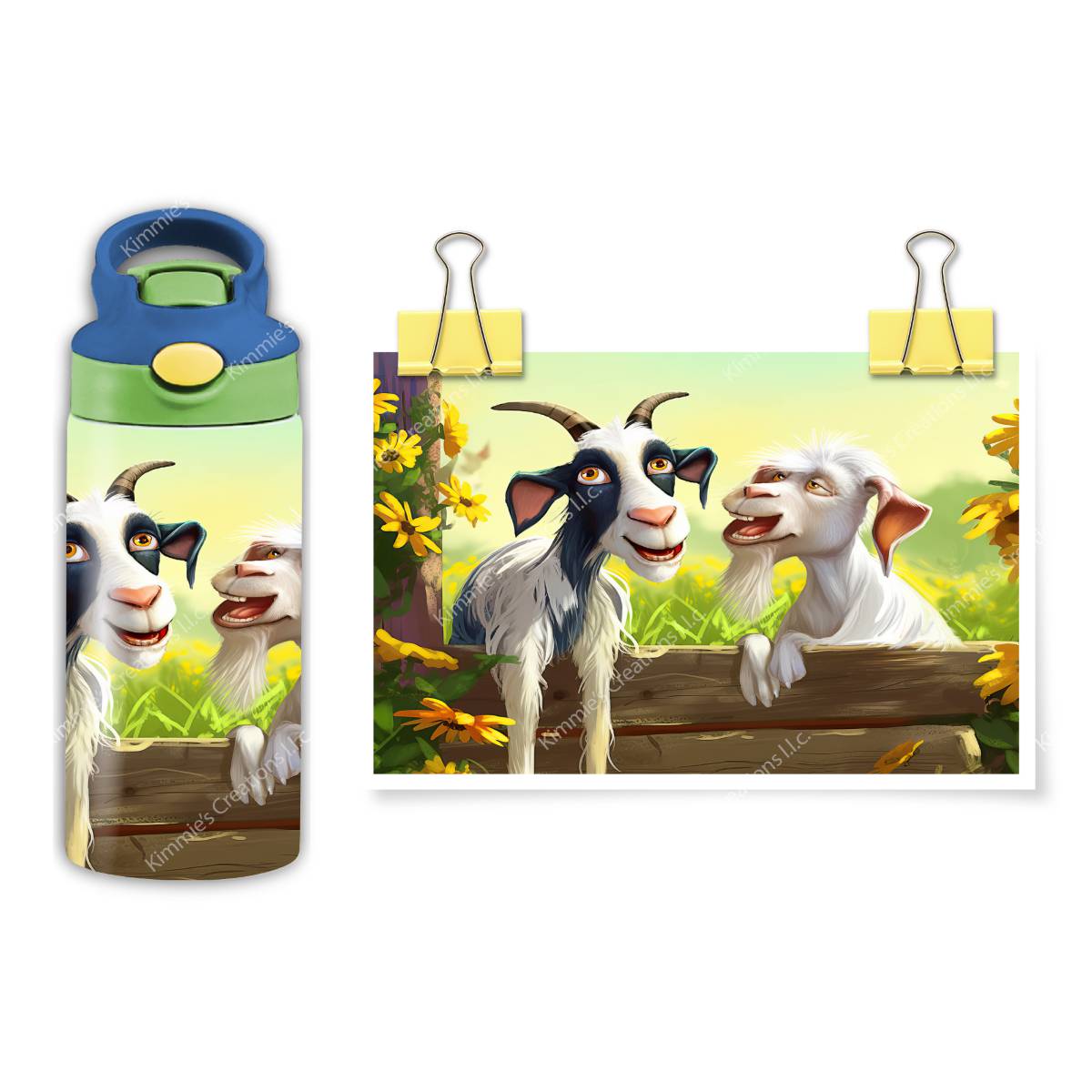 Goat-cha! Hilarious Hooves & Hydration - 12 oz Flip Top - flip top