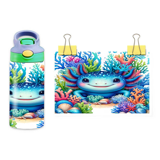 Axolotl Underwater 12oz Flip Top